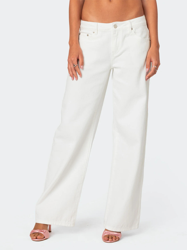 Bow Pocket Relaxed Jeans