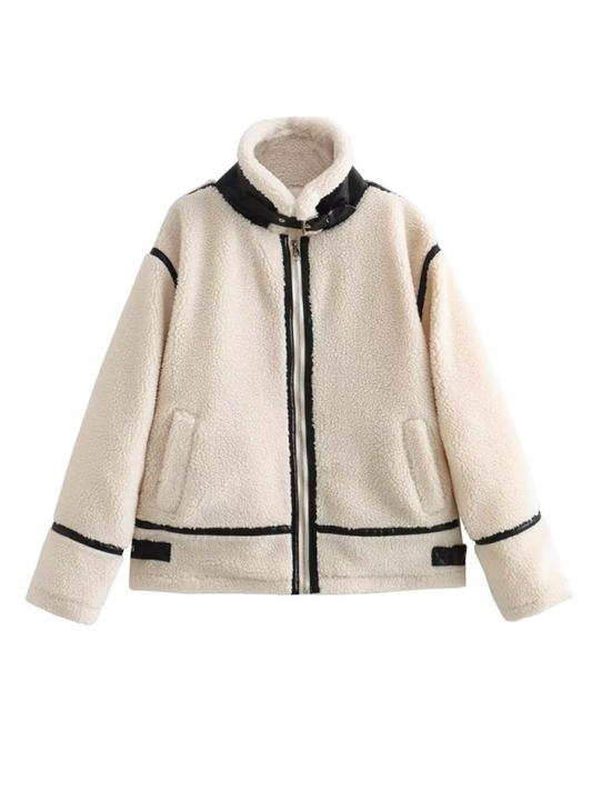 Contrast Sherpa Shorty Jacket