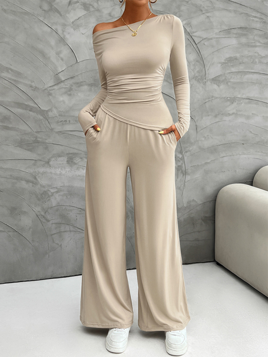 Wide Leg Pants Set