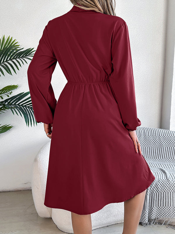 Button Collared Shirtdress