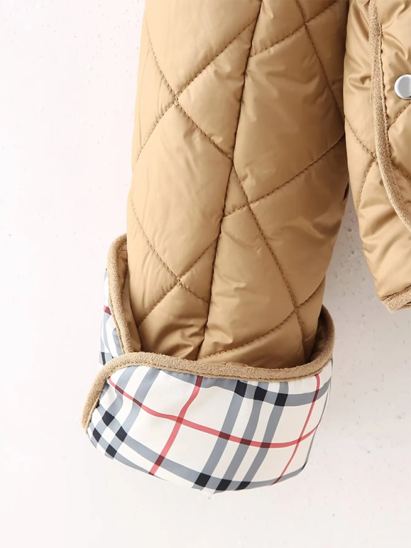 Diamond Quilted Hooded Jacket