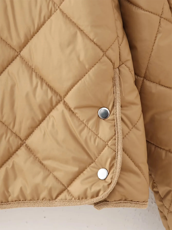 Diamond Quilted Hooded Jacket