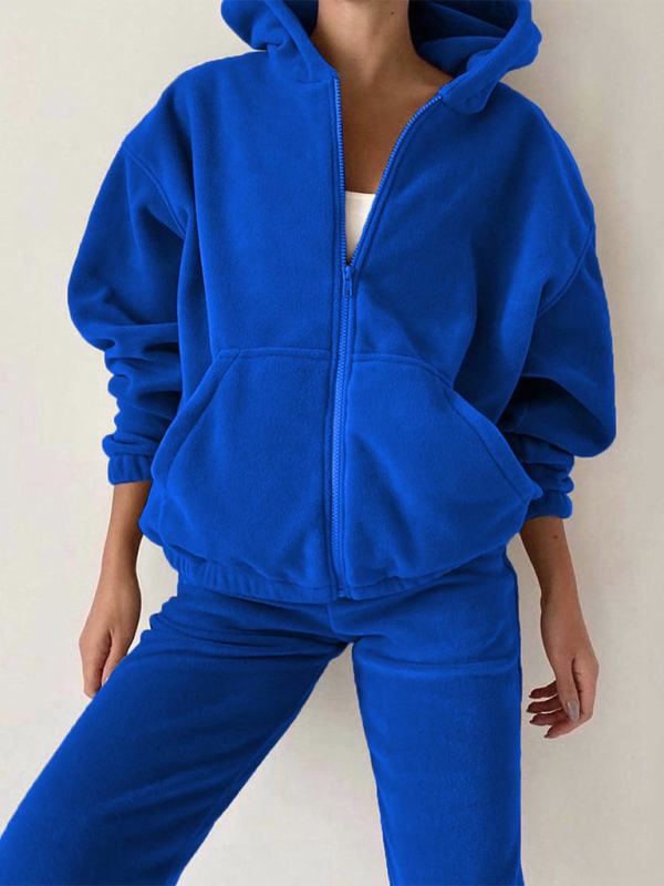 Fleece Zip Hoodie Set