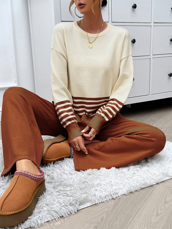 Crew Neck Sweater Set