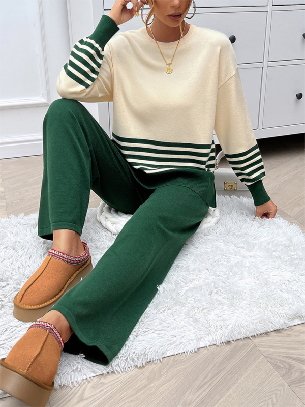 Crew Neck Sweater Set