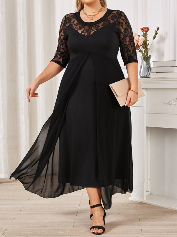 Plus Size Lace Swing Dress