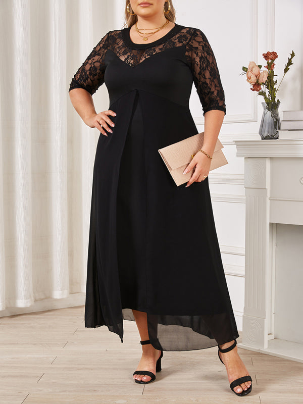 Plus Size Lace Swing Dress