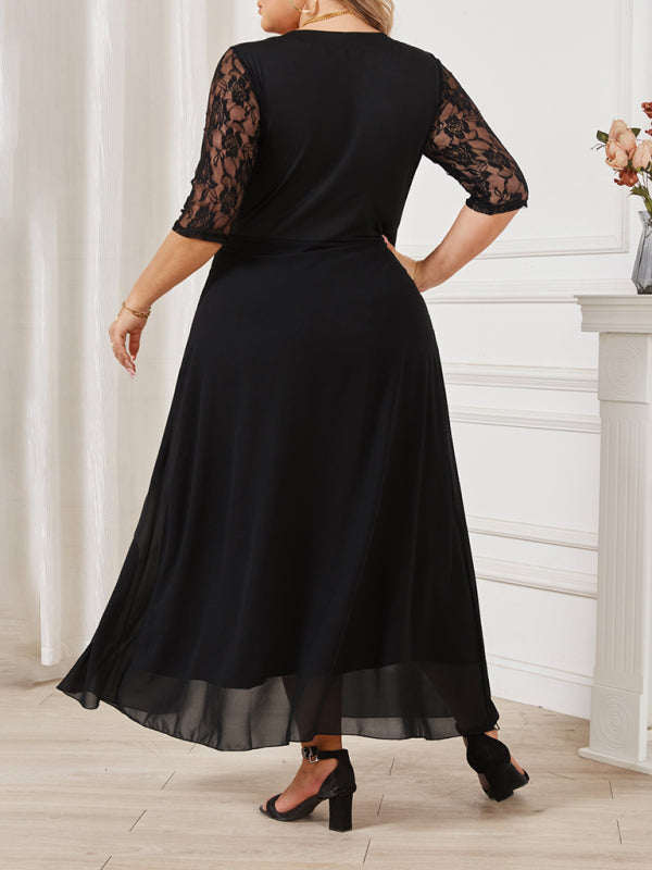 Plus Size Lace Swing Dress