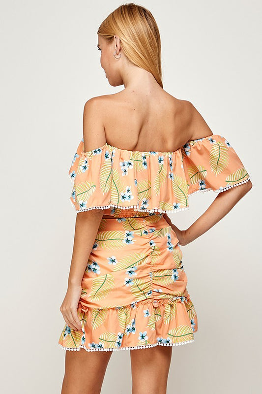 Off Shoulder Skirt Set