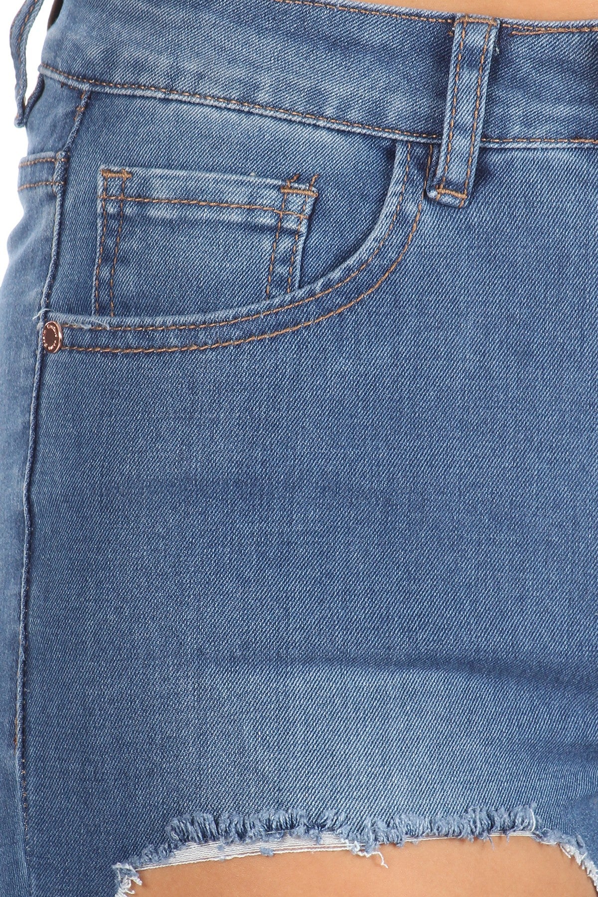 High Waist Destroyed Jeans